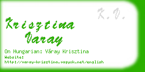krisztina varay business card