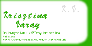 krisztina varay business card